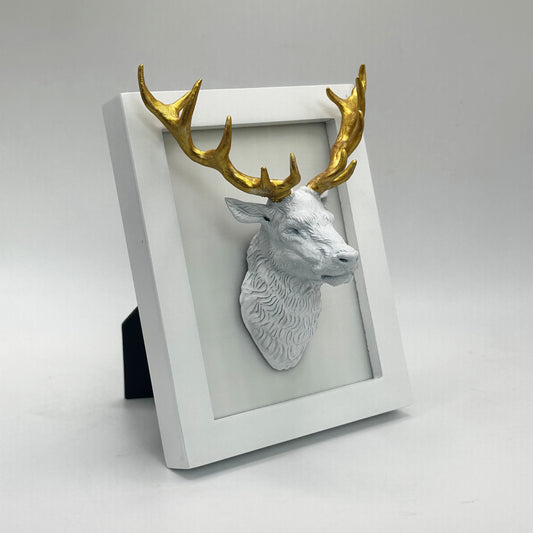 deer head framed sculpture tabletop