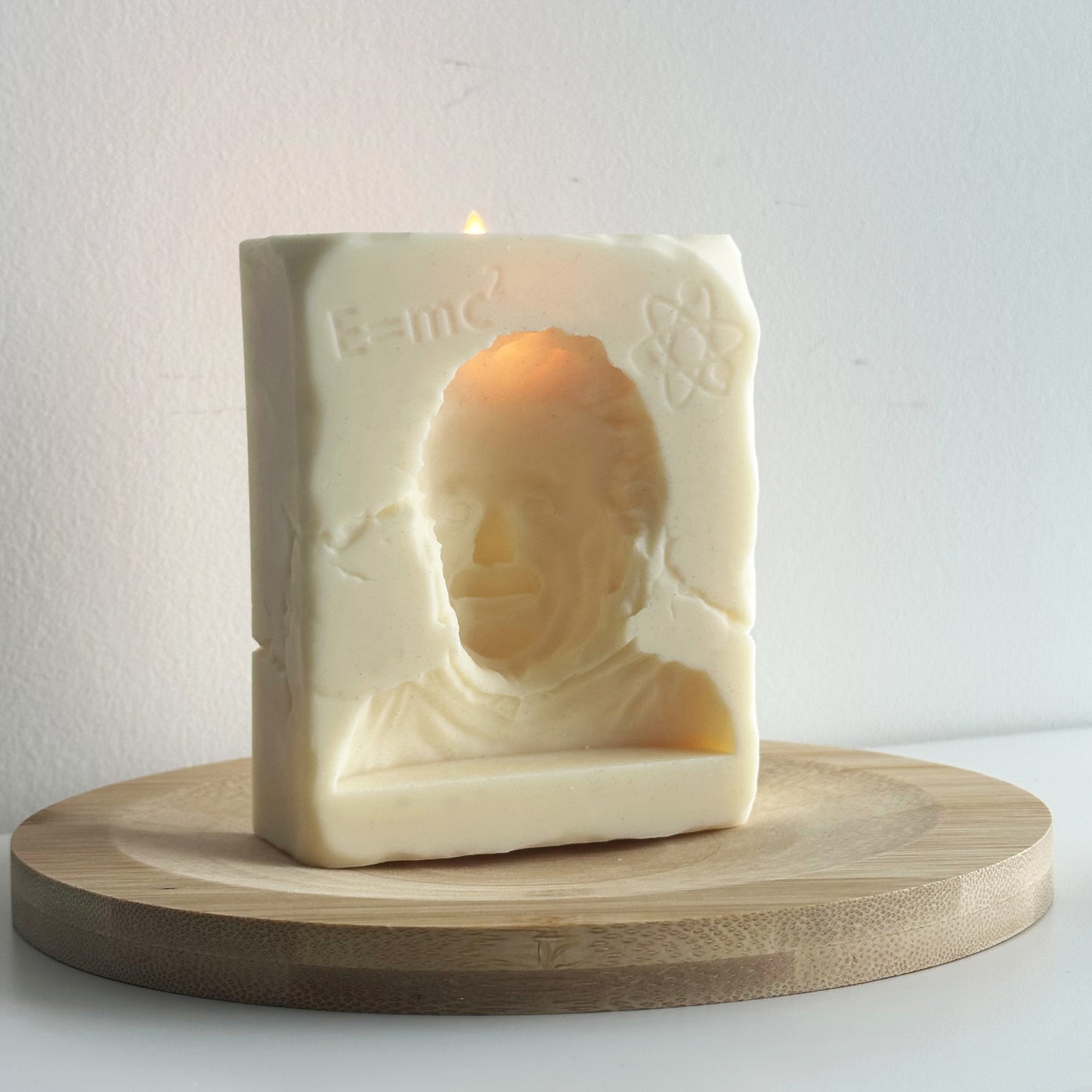 Albert Einstein Candle - E=MC2 3D Optical Illusion Candle - Physics Gift For Science Lovers