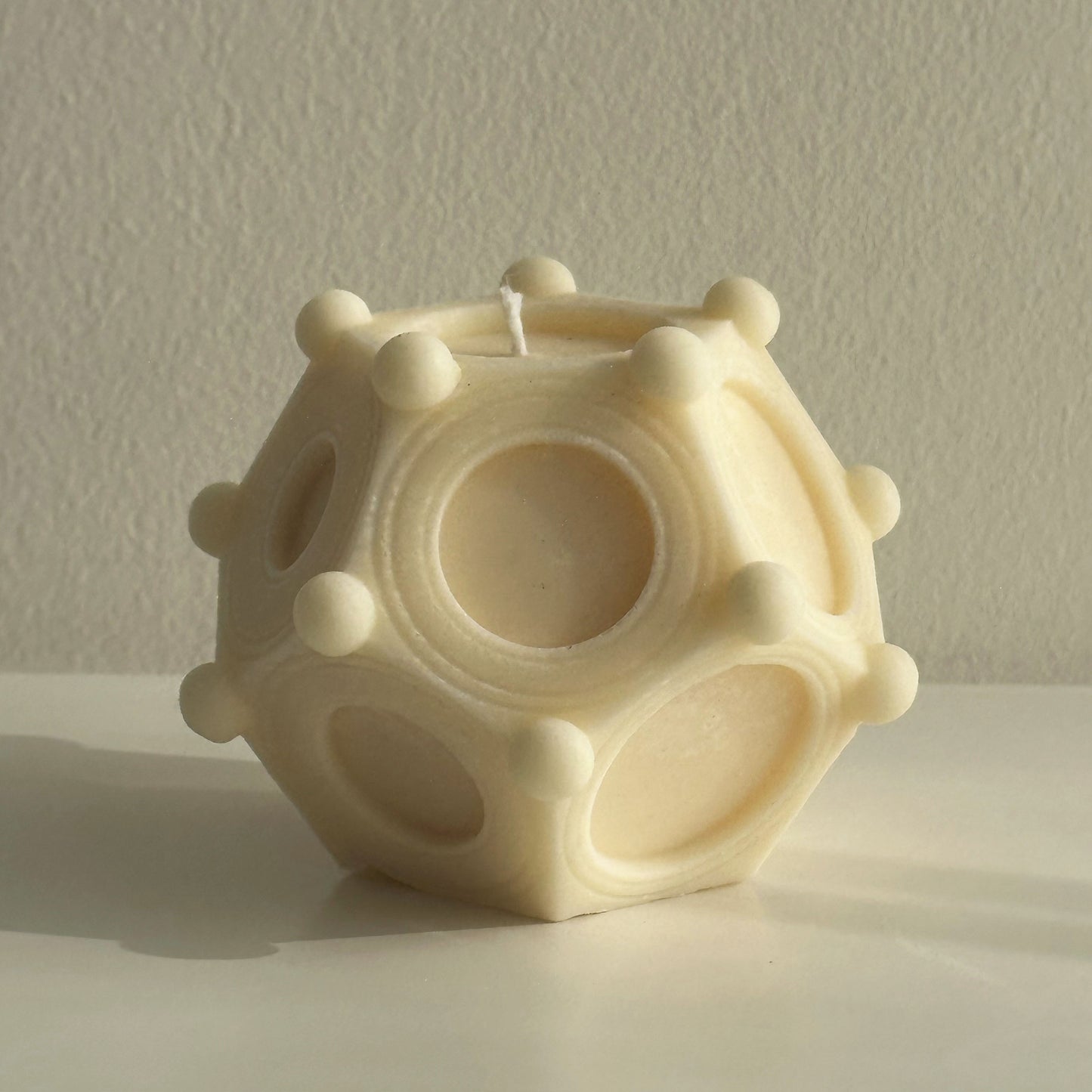 Ancient Roman Dodecahedron Candle – Mysterious Symbol – Handcrafted Scented Soy Wax – Unique Home Decor & Birthday Gift