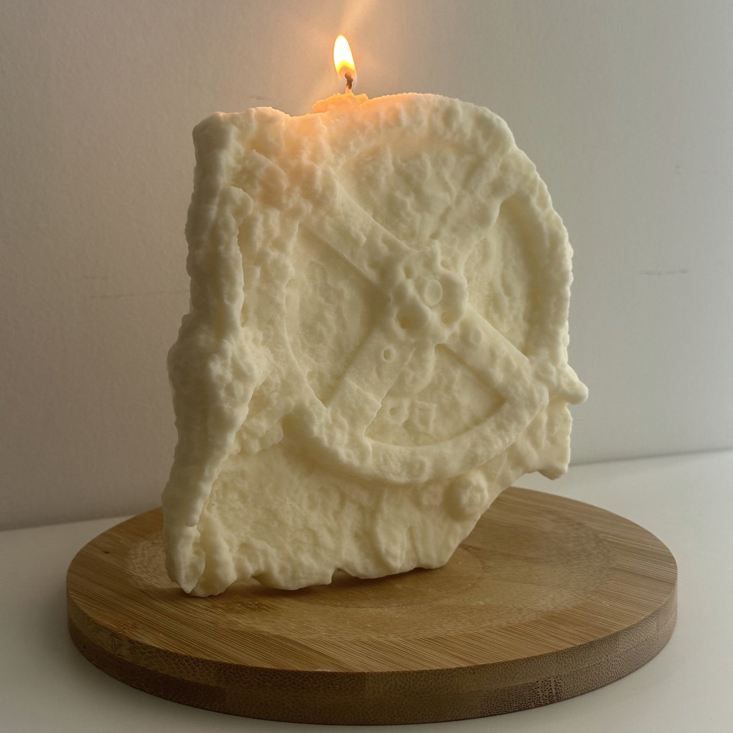 Antikythera Mechanism Sculptural Candle – Handmade Decorative Candle Inspired by Ancient Artifact – Unique Home Decor - Birthday Gift