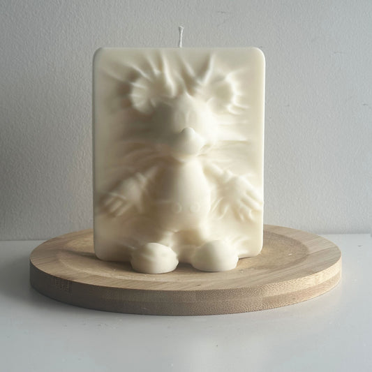Steamboat Willie sculptural candle with unique draped fabric effect